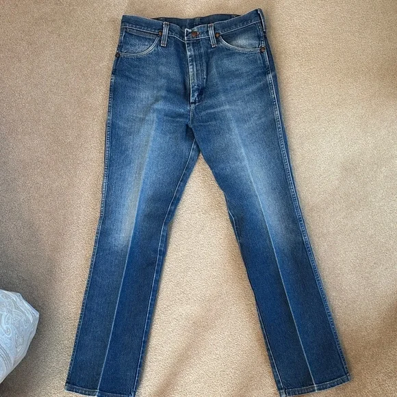 Wrangler Men's Slim Fit Blue Jeans - Picture 2 of 7